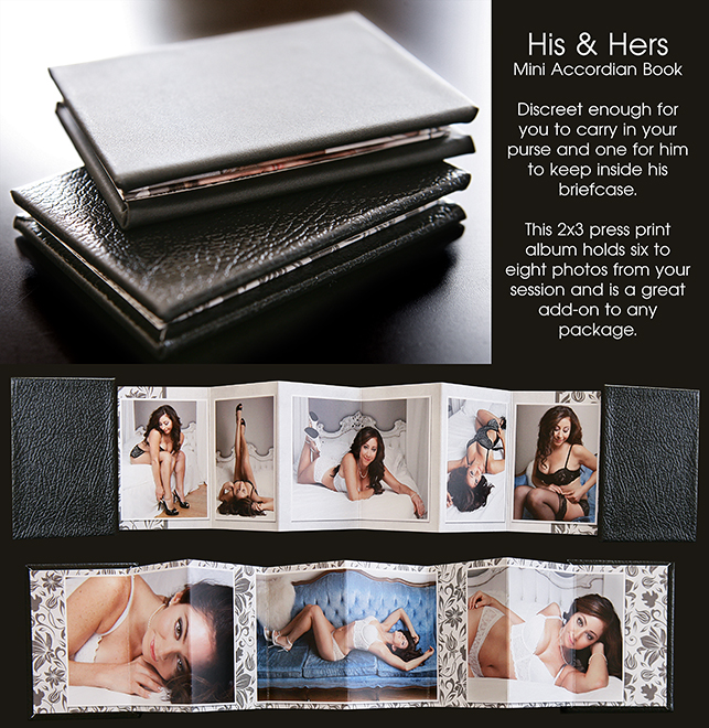 Boudoir Accordian Mini Book